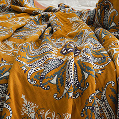 Flower Cotton Gauze Quilt Reversible Blanket Quilts Ownkoti 6