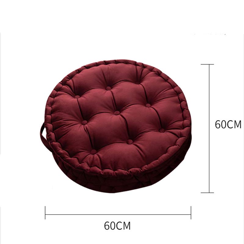 The Size of Solid Color Circle Shape Seat Cushion
