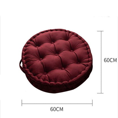 The Size of Solid Color Circle Shape Seat Cushion