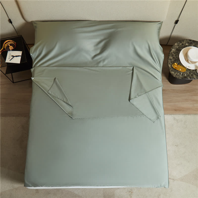 Simple Pure Cotton Breathable Sleeping Bag Sleeping Bag Ownkoti Green XL