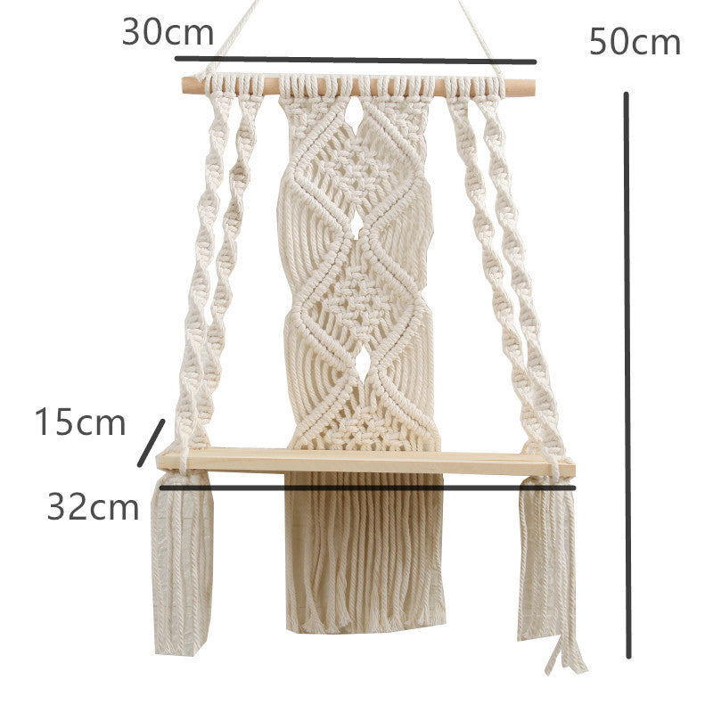 The Size of Hand Woven Cotton Tapestry Plant Holder
