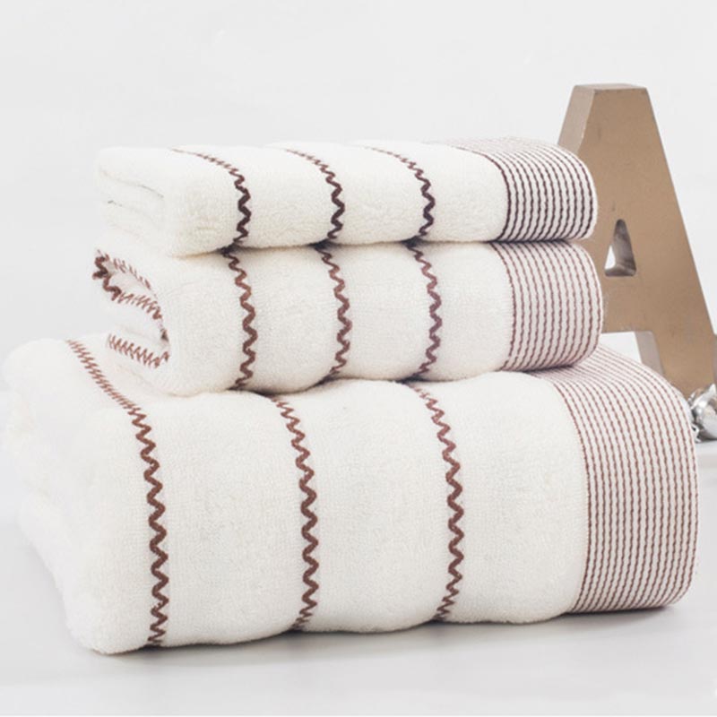 Striped Cotton Bath Towel Sets