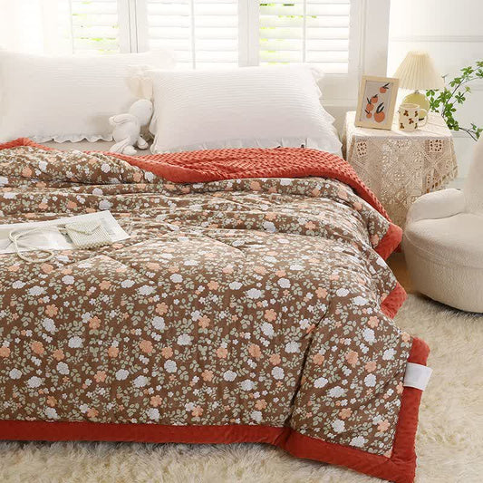 Vintage Bloom Flower Soft Comfy Quilt