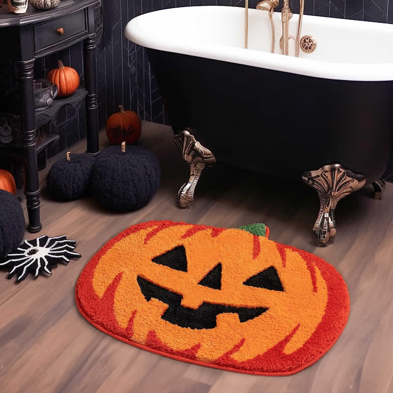 Pumpkin Pattern Soft Non-slip Bathroom Rug Rugs Ownkoti Pumpkin Monster 50cm x 70cm