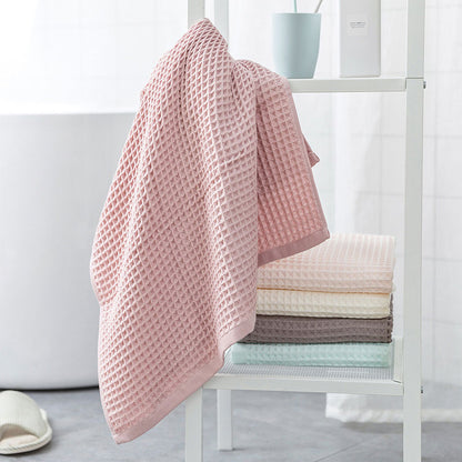 Ownkoti Breathable Cotton Waffle Weave Bath Towel