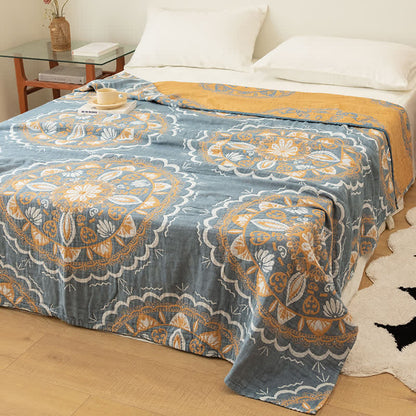 Mandala Flower Soft Cotton Reversible Quilt Quilts Ownkoti 2