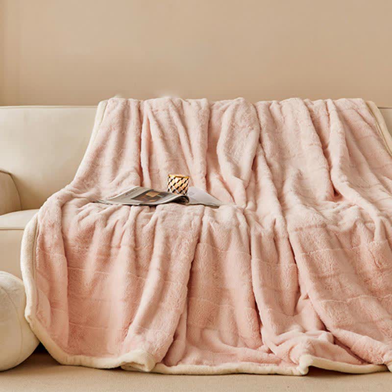Solid Color Thick Warm Plush Blanket