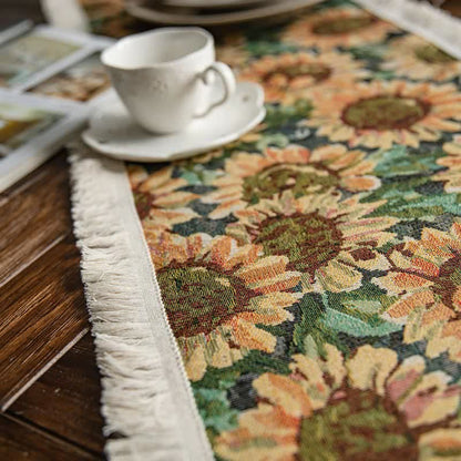 Sunflower Print Table Runner Table Decoration Tablecloth Ownkoti 2