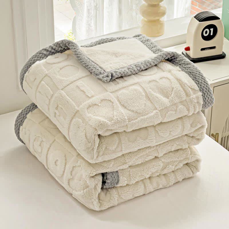 Simple Jacquard Love Soft Throw Blanket Blankets Ownkoti 10