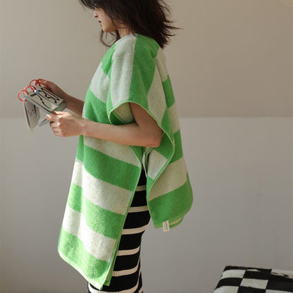 Classic Striped Print Breathable Cotton Towel