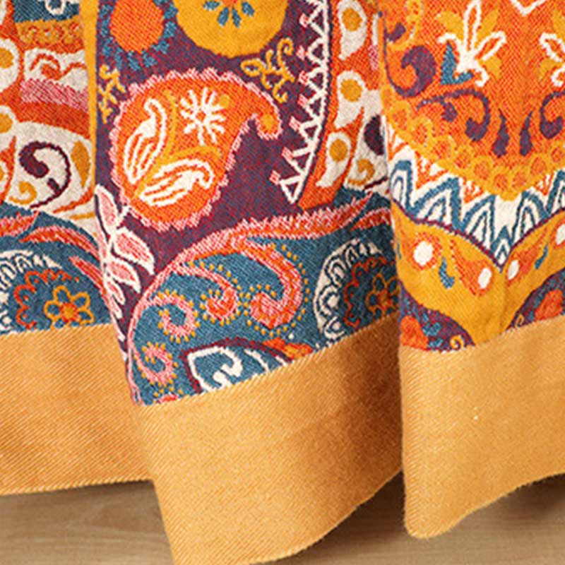 Boho Cotton Orange Reversible Sofa Blanket Blankets Ownkoti 8