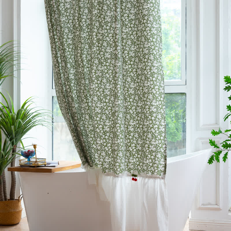 Floral Waterproof Decorative Shower Curtain