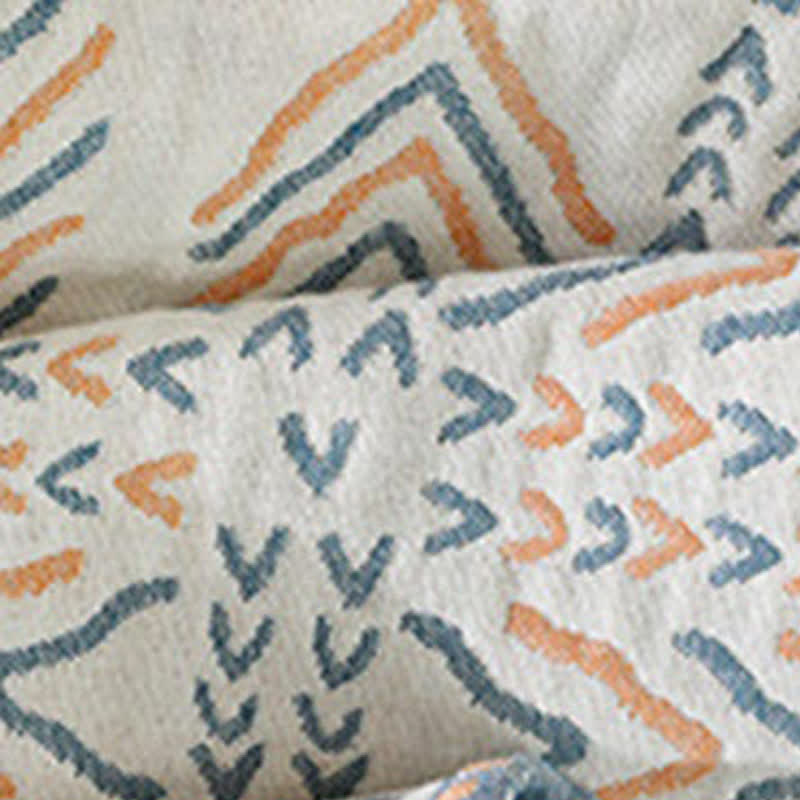 Ownkoti Cotton Striped Reversible Blanket Sofa Cover