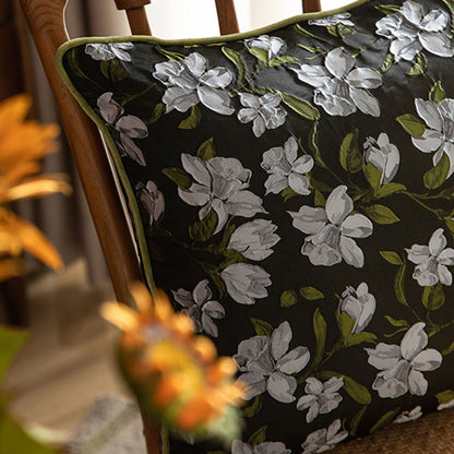 Gardenia Floral Pattern Zipper Pillowcase