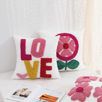 Valentine's Day Embroidered Pillow Cover