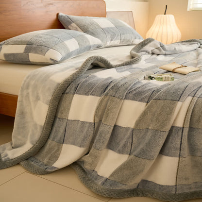 Plaid Pattern Soft Warm Throw Blanket