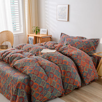 Vintage Exotic Duvet Cover Bedsheet & Pillowcases (4PCS) Bedding Set Ownkoti 3