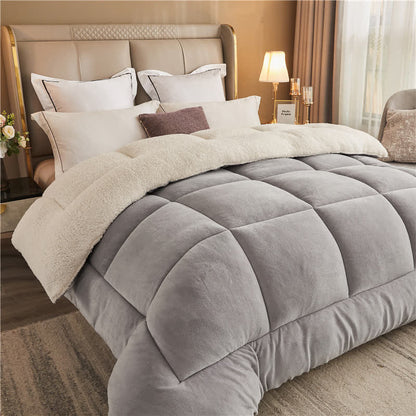 Solid Color Thick Warm Fluffy Blanket