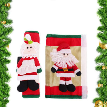 Santa Claus & Snowman Refrigerator Door Handle Covers(2PCS)