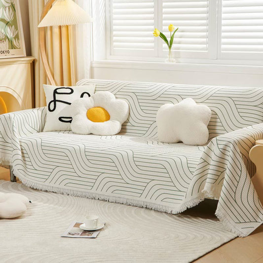 Ownkoti Simple Style Stripe Cotton Sofa Cover