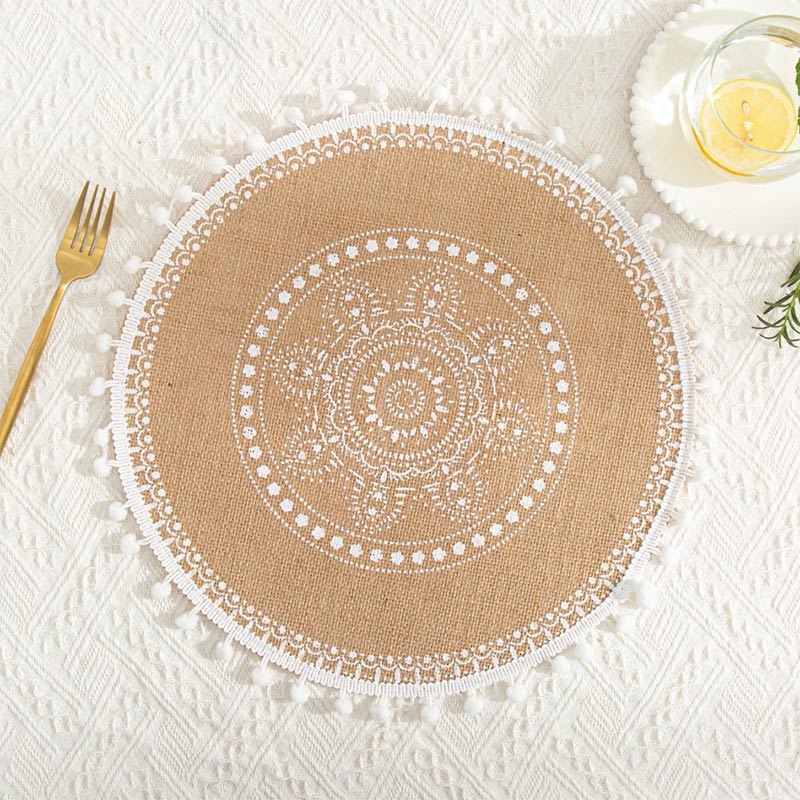 Woven Cotton Linen Placemats Table Mats (4PCS)