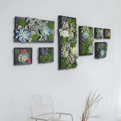 Artificial Succulent Begonias Greenery Wall Art Decor Ownkoti 2