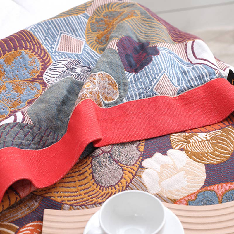 Colorful Persimmon Cotton Gauze Reversible Quilt Quilts Ownkoti 5