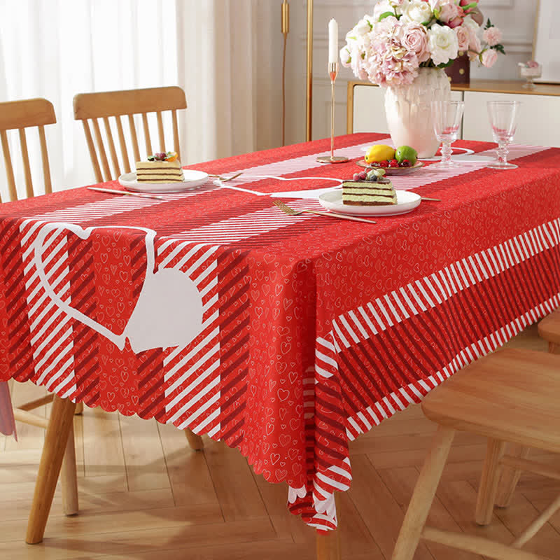 Valentine's Day Love Print Tablecloth