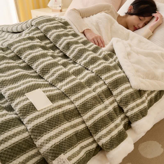 Modern Striped Soft Plush Throw Blanket