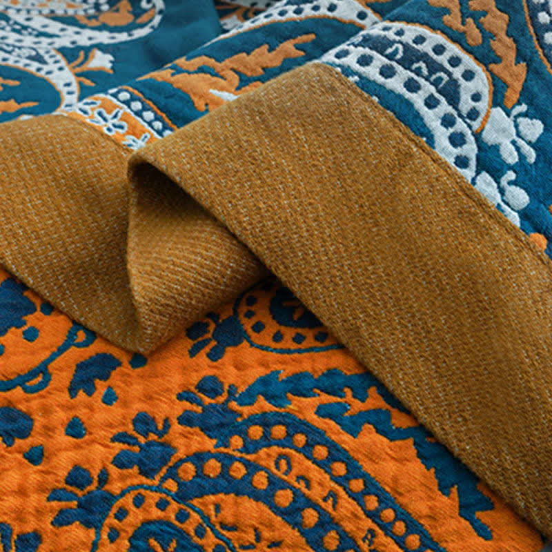 Flower Cotton Gauze Quilt Reversible Blanket Quilts Ownkoti 17