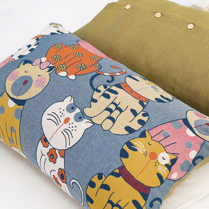 Ownkoti Cute Cats Pure Cotton Button Pillowcases (2PCS)