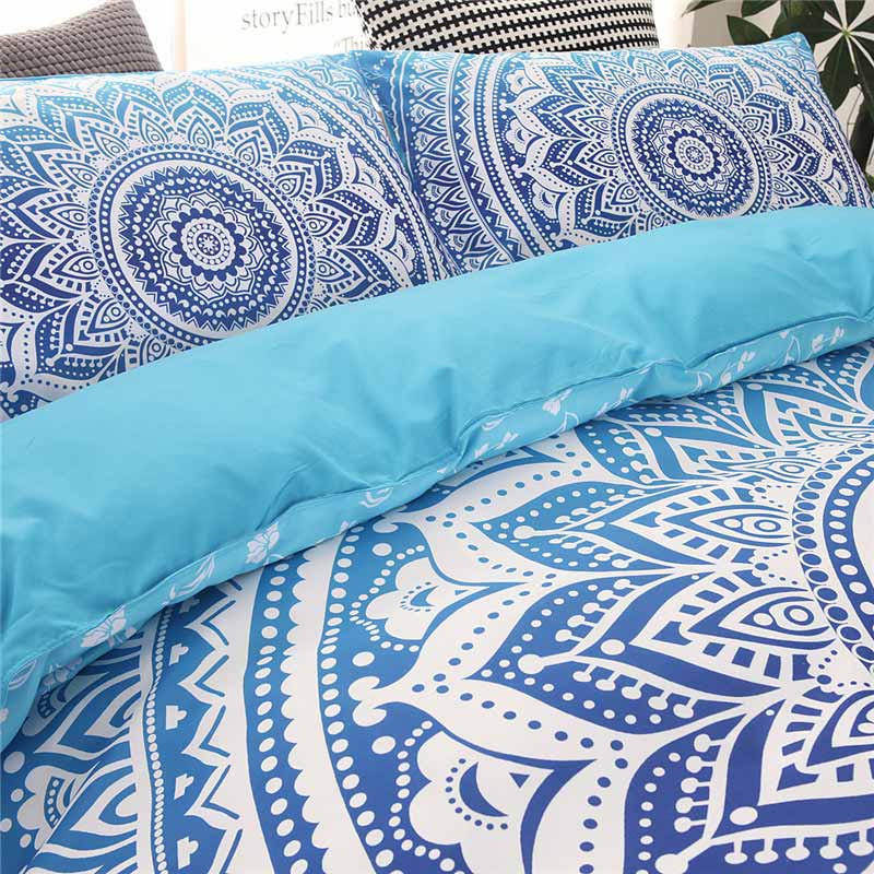 Sky Blue Duvet Cover with Pillowcase