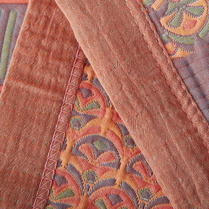 Colorful Square Pattern Cotton Reversible Quilt
