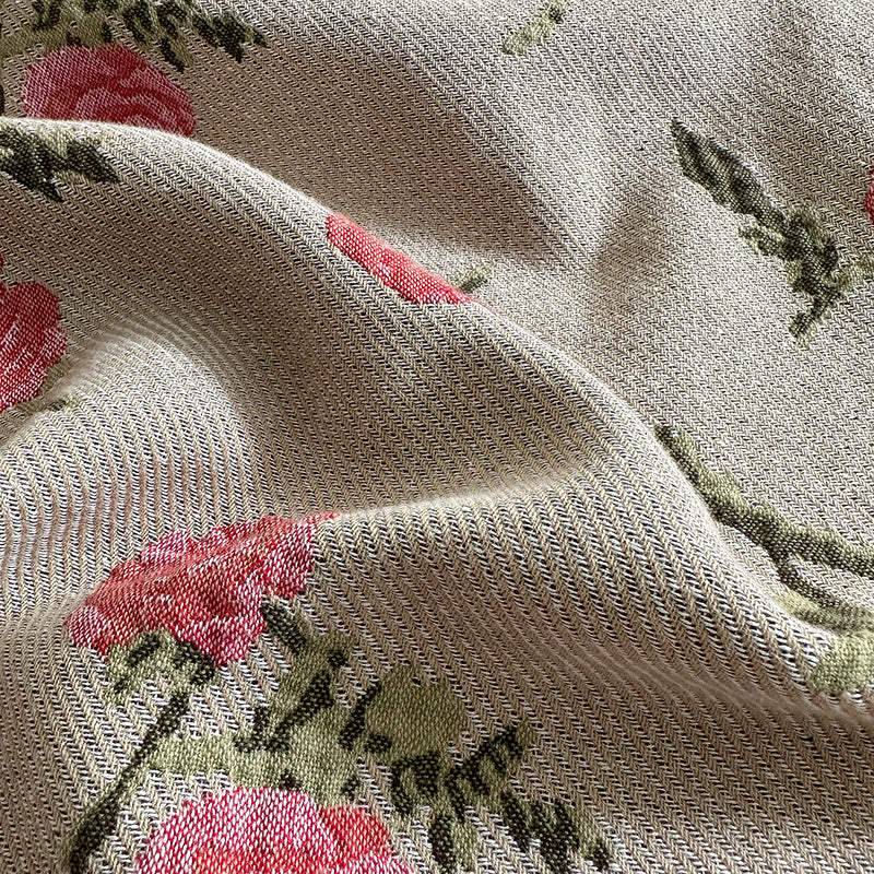 Rose Jacquard Soft Cotton Reversible Quilt