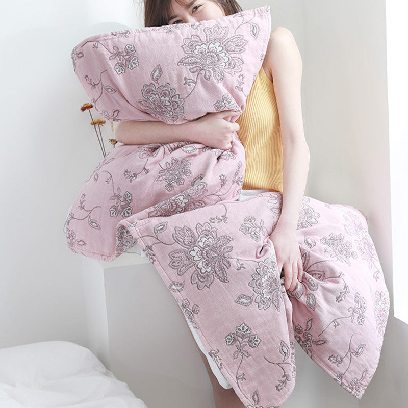 Boho Flower Cotton Double-Side Pillow Towel (2PCS) Pillowcases Ownkoti 7