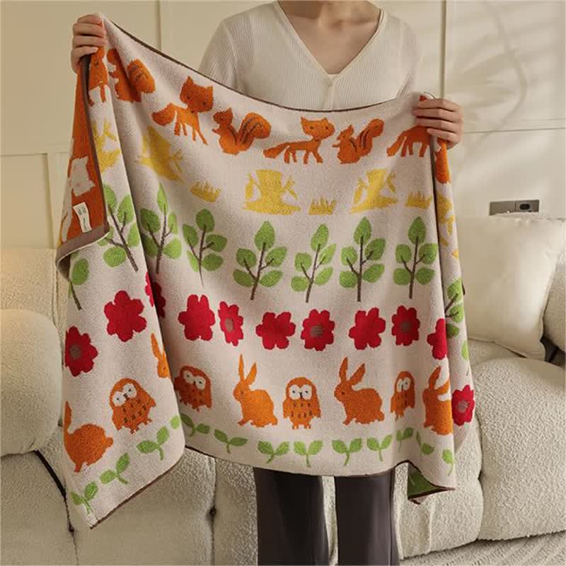 Animal & Flower Cotton Soft Bath Towel