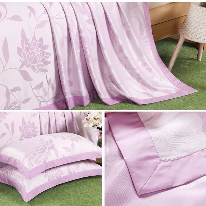 Flower & Branch Coverlet Blanket with Pillowcases (3PCS) Coverlets Ownkoti 1