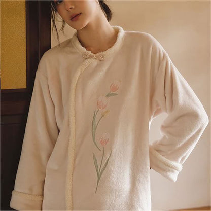 Gentle Tulip Soft Flannel Pajama Set