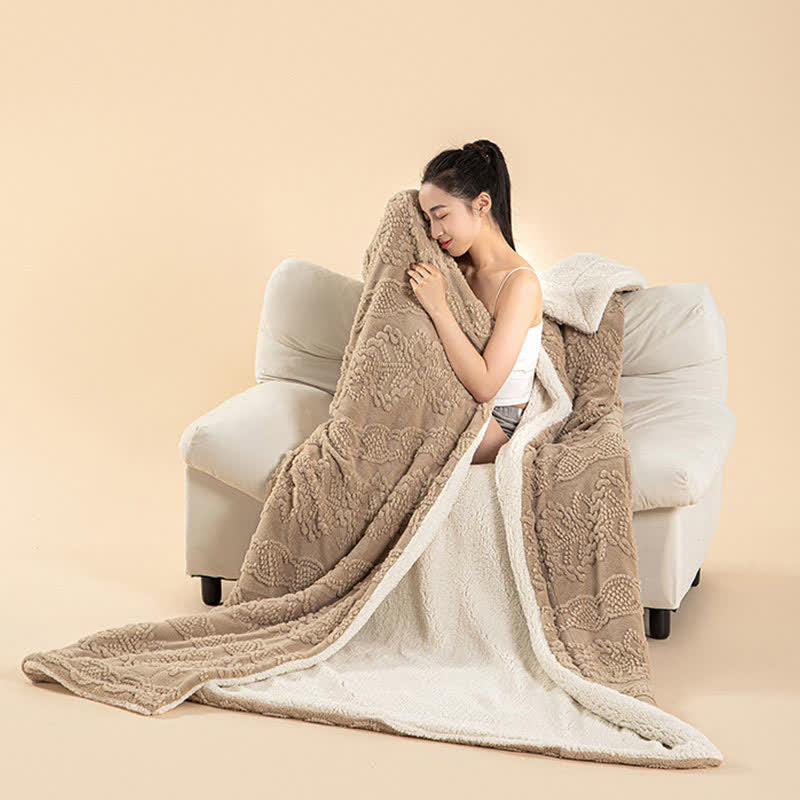 Jacquard Thick Double Velvet Throw Blanket Blankets Ownkoti 8