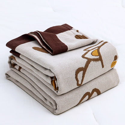 Cute Rabbit Cotton Gauze Reversible Quilt Quilts Ownkoti 12