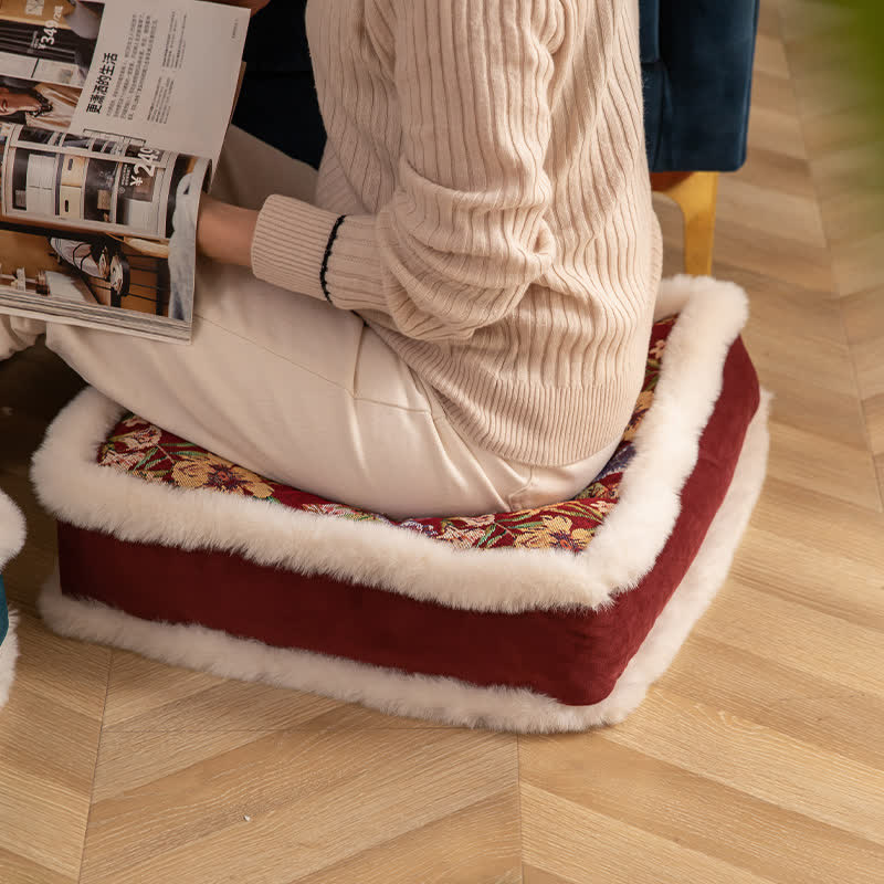 Pastoral Thick Soft Plush Floor Cushion