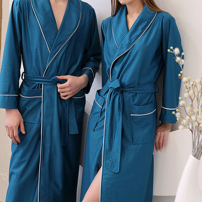 Kimono Waffle Weave Nightwear Lightweight Bathrobe