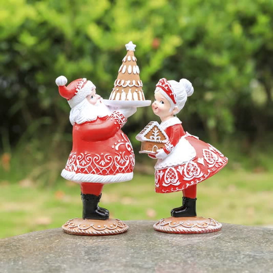 Christmas Snowman Couple Decorative Ornament