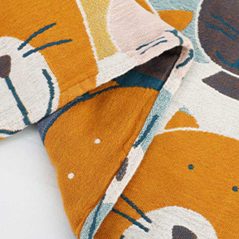 Smile Cat Cotton Soft Pillow Towel (2PCS)