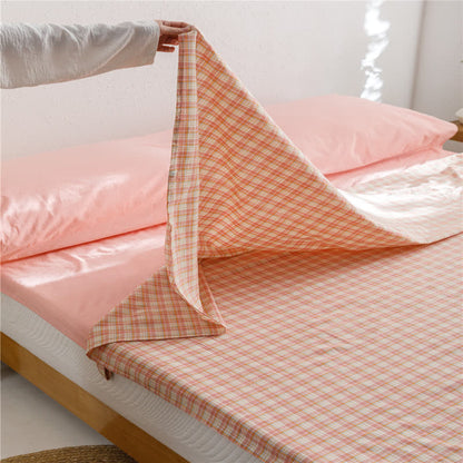 Grid Pattern Breathable Cotton Sleeping Bag Sleeping Bag Ownkoti 6