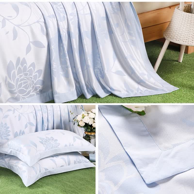Flower & Branch Coverlet Blanket with Pillowcases (3PCS) Coverlets Ownkoti 3