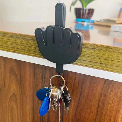 Retractable Middle Finger Key Holder