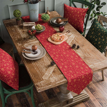 Bronzing Gold Red Table Runner Table Decoration