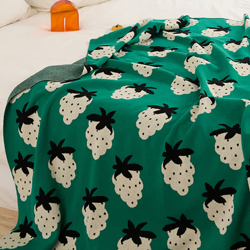 Strawberry Print Soft Cotton Reversible Blanket Blankets Ownkoti 9
