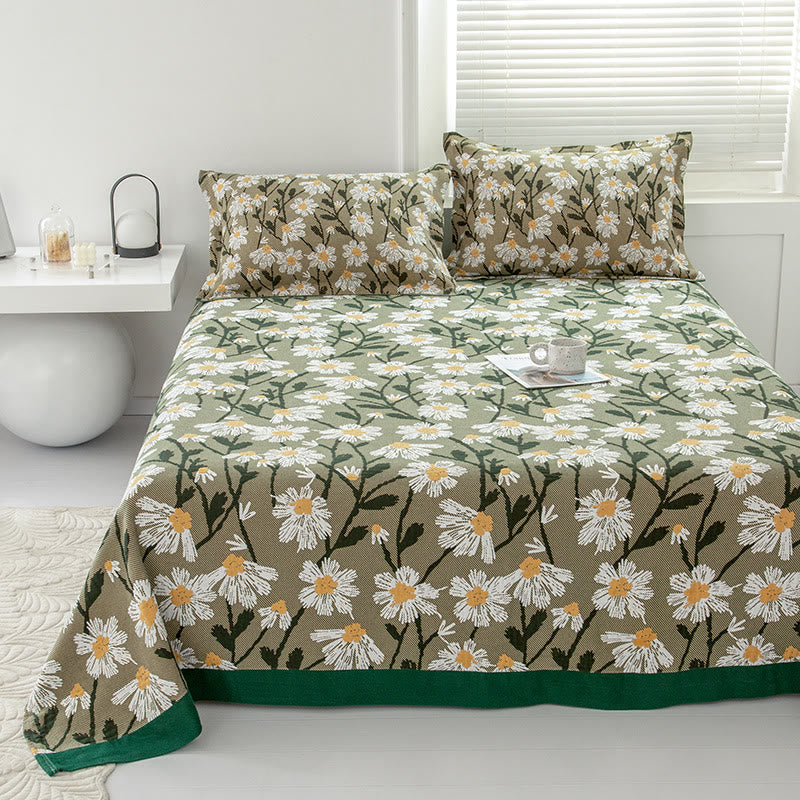 Daisy Print Cotton Soft Reversible Quilt Quilts Ownkoti 1